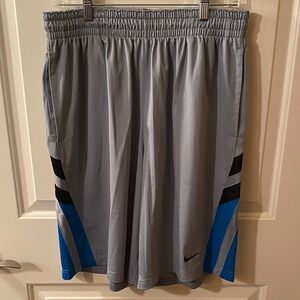 Nike Dri-FIT Men’s Gray and Blue Athletic Shorts